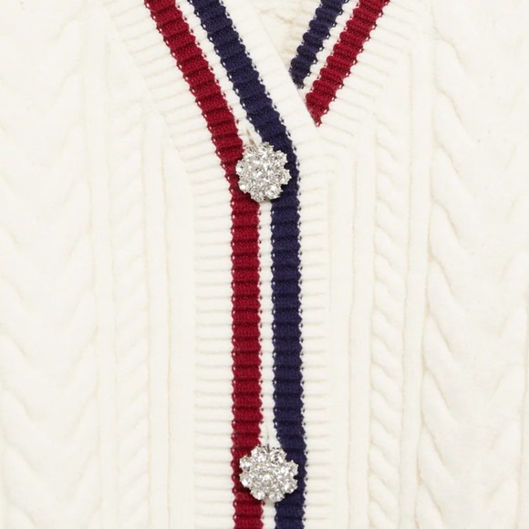 Mango jewel button cricket cardigan in white - S - Picture 2 of 12